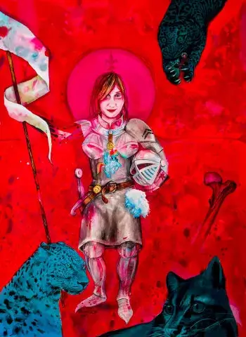 Jehanne – Tableau à l’encre, encre à l’alcool et encre de Chine sur papier