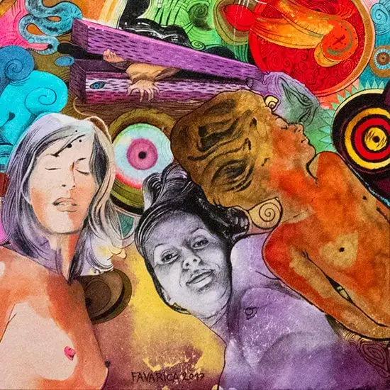 Aquarelle et encre à l’alcool